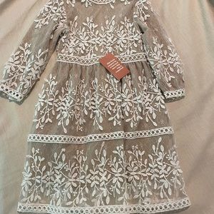 Nwt Ivy city girls Sicily crochet lace dress 4/5t